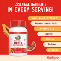 Thumbnail for MaryRuth's Multivitamin Gummies for Men | Vitamin A, C, D, E, B6, B12, Biotin, Zinc | Energy Metabolism | Immunity | Bone Health | Cellular Health | Vegan | Non-GMO | Gluten & Sugar Free | 60 Count