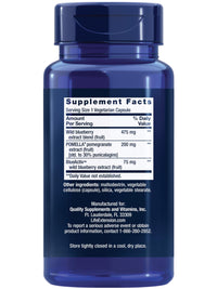 Thumbnail for Life Extension Blueberry Extract and Pomegranate, arterial health support, antioxidant defense, gluten-free, non-GMO, vegetarian, 60 vegetarian capsules