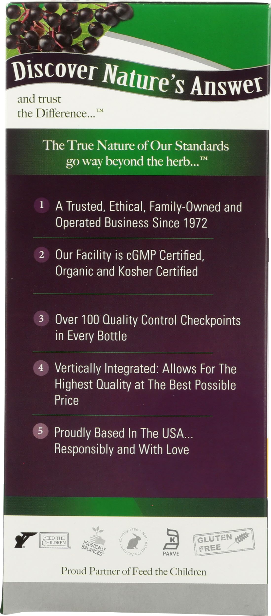 Nature's Answer Sambucus Elderberry Syrup 16 Ounce | Great Tasting Immune Support Supplement | Antioxidant, Vegan, Gluten Free, Made in USA | Single Count