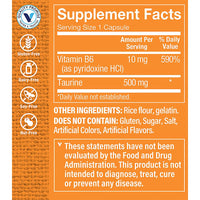 Thumbnail for The Vitamin Shoppe Taurine 500mg with B6 - Cardiovascular & Antioxidant Support | Free-Form Amino Acid | 100 Capsules | Cellular Health
