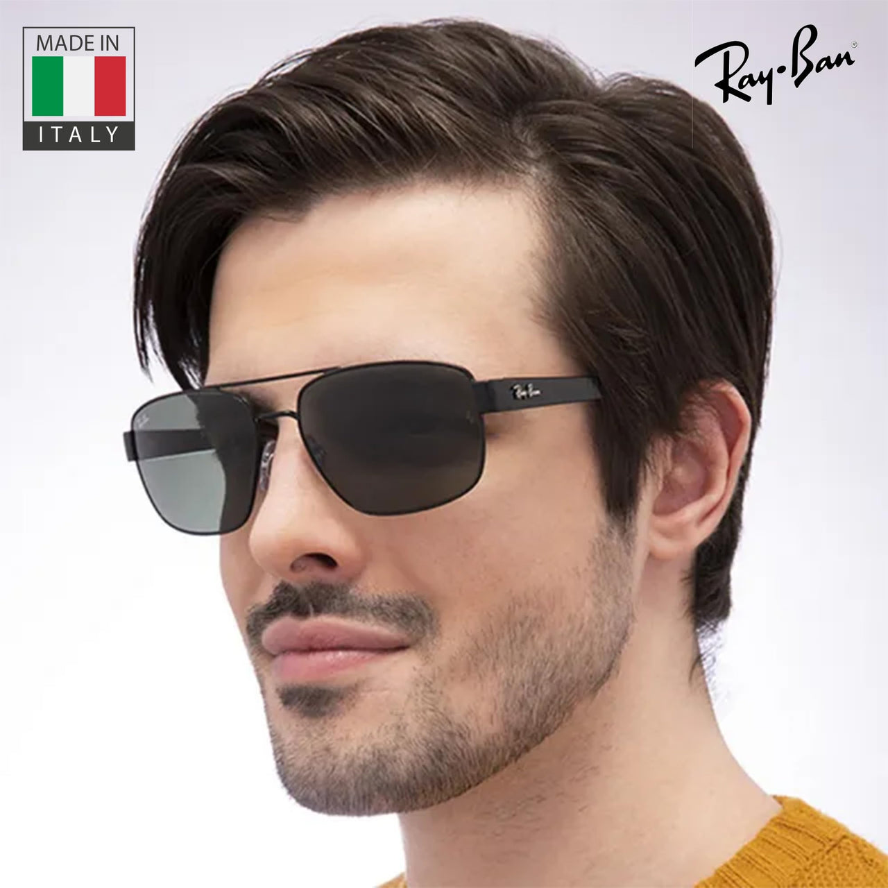 Ray-Ban RB3663 POLARIZED Square-Round Shaped Sunglasses for Men & Women – Includes Official Rayban Eyewear Kit – Ideal Formal & Casual Wear Sunglasses – G-15 Green Lens