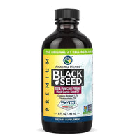Thumbnail for Amazing Herbs Premium Liquid Black Seed Oil - Cold Pressed with Nigella & Sativa, Aids in Digestive Health, Omegas 3 6 & 9, Immune Support, Brain Function, Non GMO, for Men and Women - 8 Fl Oz