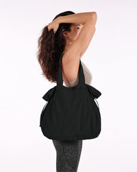 Thumbnail for ODODOS 18L Side-Cinch Shopper Bags Lightweight Shoulder Bag Tote Handbag for Shopping Workout Beach Travel, Black
