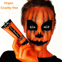 Thumbnail for Go Ho Orange Body Paint Washable(2.37oz/pc),Water Based Cream Orange Face Body Paint for Starfire SFX Cosplay Costumes Festivals Halloween Pumpkin Makeup