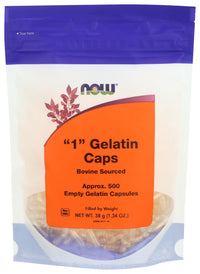Thumbnail for Now Foods Empty Gel Caps #1 500 Caps