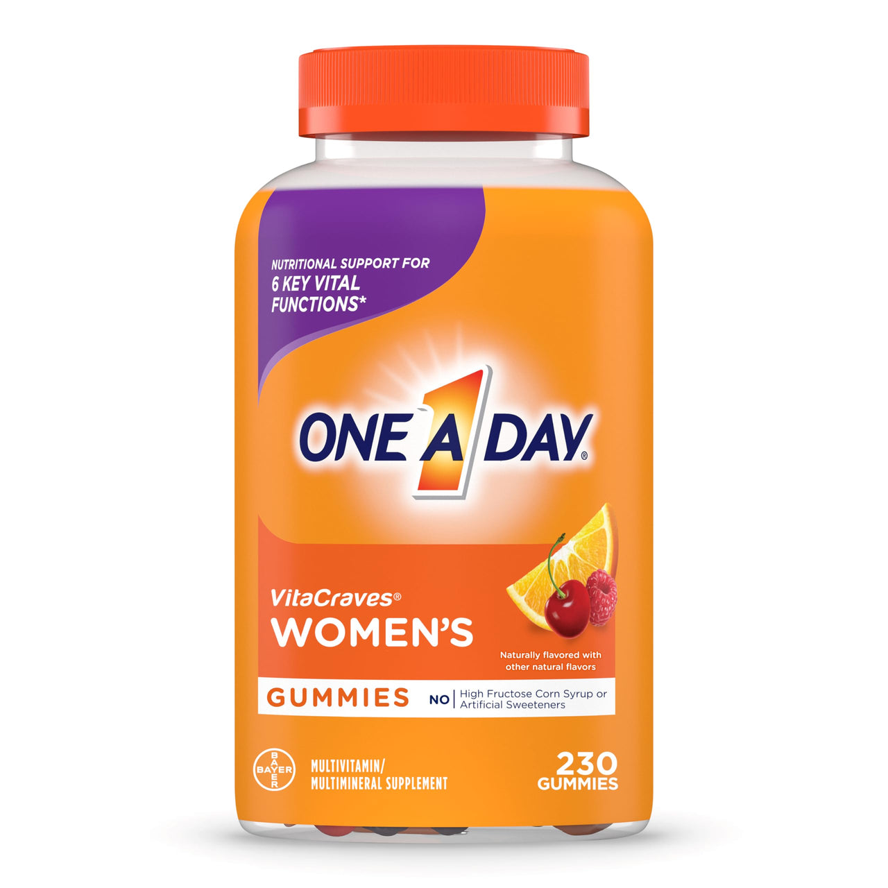 One A Day Women’s Multivitamin Gummies, Multivitamin For Women with Vitamin A, C, E, Vitamin D and Zinc for Immune Health Support, 230 count