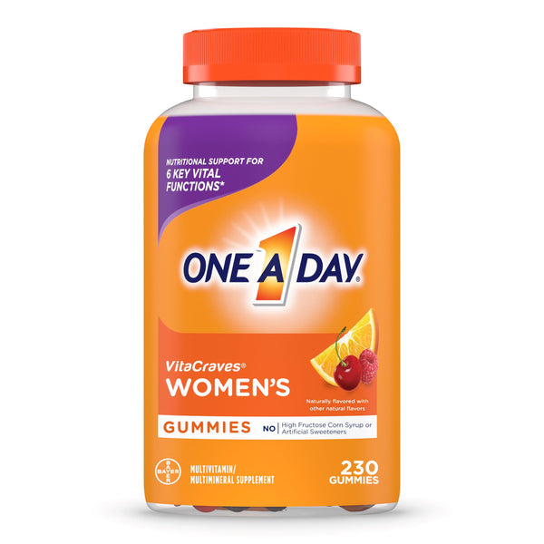 One A Day Women’s Multivitamin Gummies, Multivitamin For Women with Vitamin A, C, E, Vitamin D and Zinc for Immune Health Support, 230 count
