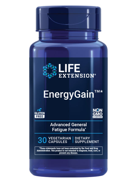 Life Extension EnergyGain, French Oak Extract, Combat General Fatigue & Maintain Energy Levels, Non-GMO, Gluten-Free, Vegetarian, 30 Capsules