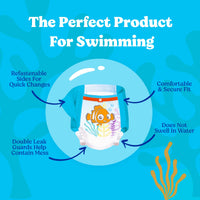 Thumbnail for Huggies Little Swimmers Disposable Swim Diapers, Size 5-6 (32+ lbs), 17 Ct