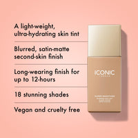 Thumbnail for ICONIC LONDON Super Smoother Blurring Skin Tint | Light to Medium Coverage, Hydrating, Ultra-Lightweight Tinted Moisturizer, Cruelty-Free, Vegan Makeup (Cool Light) 30 mL / 1.01 Fl Oz.