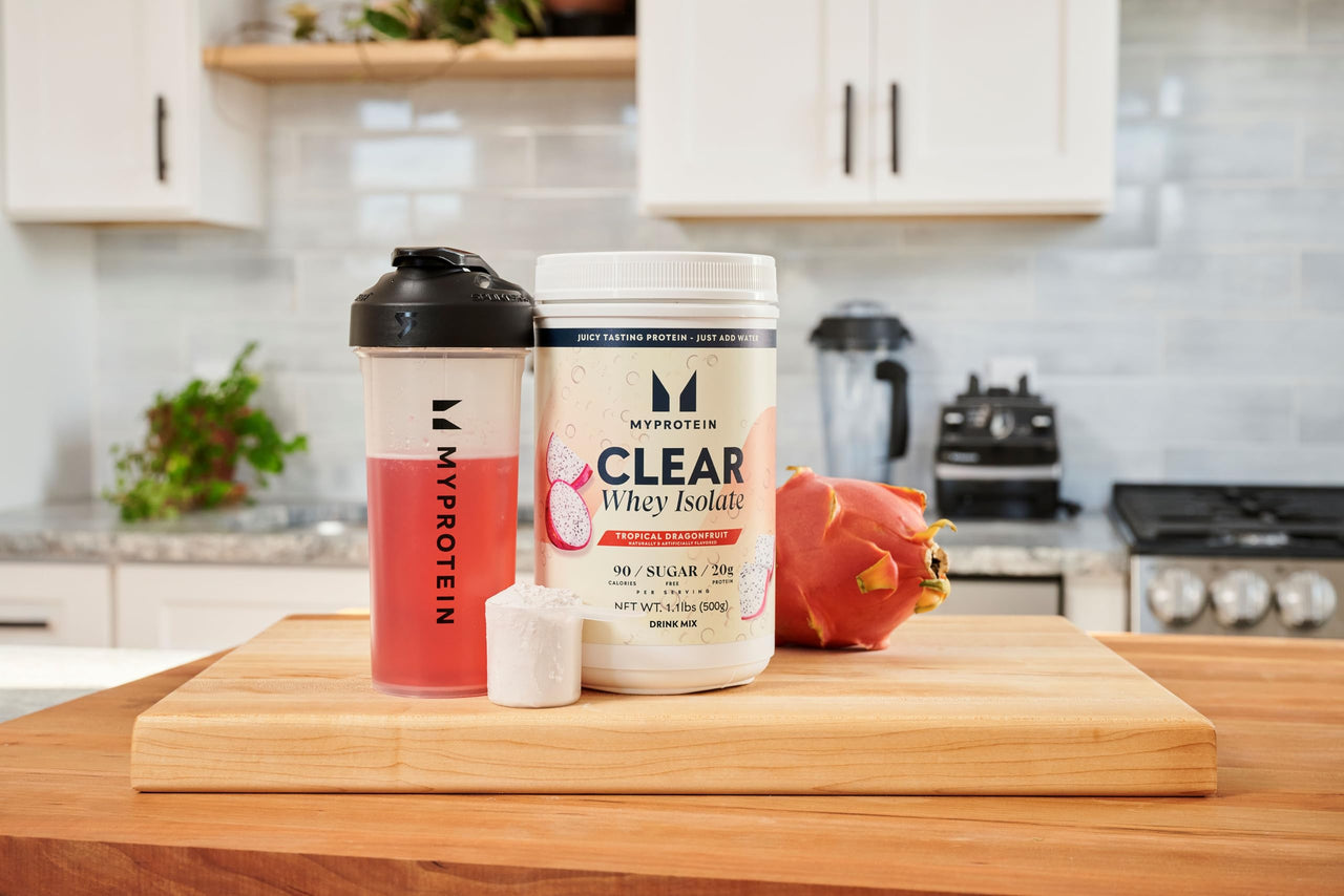 Myprotein Clear Whey Isolate Protein Powder, 20 Servings (1.1lbs) Tropical Dragonfruit, 20g Protein per Serving, Naturally Flavored Drink Mix, Daily Protein Intake for Superior Performance