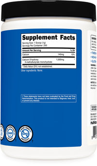 Thumbnail for Nutricost HMB Powder (Beta-Hydroxy Beta-Methylbutyrate) 250 Grams - Gluten Free & Non-GMO