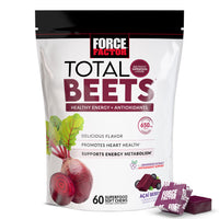 Thumbnail for Force Factor Total Beets Soft Chews with Beetroot, Nitrates, L-Citrulline, Grapeseed Extract, and Antioxidants, Healthy Energy Supplement with Elite Ingredients, Heart Health Superfood, 60 Chews