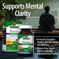Thumbnail for Nature's Answer Bacopa Monnieri | Helps Improve Memory | NON-GMO| No Preservatives | Gluten-Free, Vegan & Vegetarian â€“ 500mg (90 Capsules)