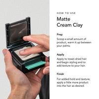 Thumbnail for BluMaan Matte Cream Clay - High Hold Matte Finish - Versatile, Easy To Apply, Weightless Control, Nourishing and Cleansing Hair Care Essential with Natural Ingredients - 71 ml/2.5 oz