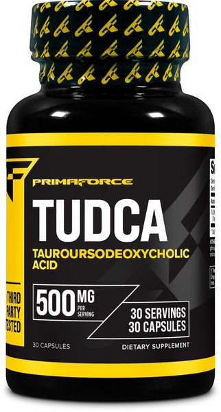 Primaforce TUDCA (Tauroursodeoxycholic Acid) 30 Servings, 500mg Tudca Per Serving | Premium Quality Bile Salts - Gluten Free, Non-GMO Supplement