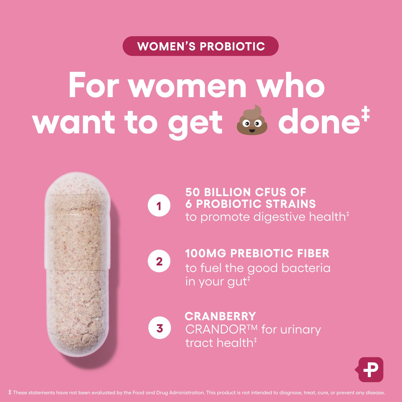 Physician's CHOICE Women's Probiotic 60 Count + Easy Mix Fiber Bundle