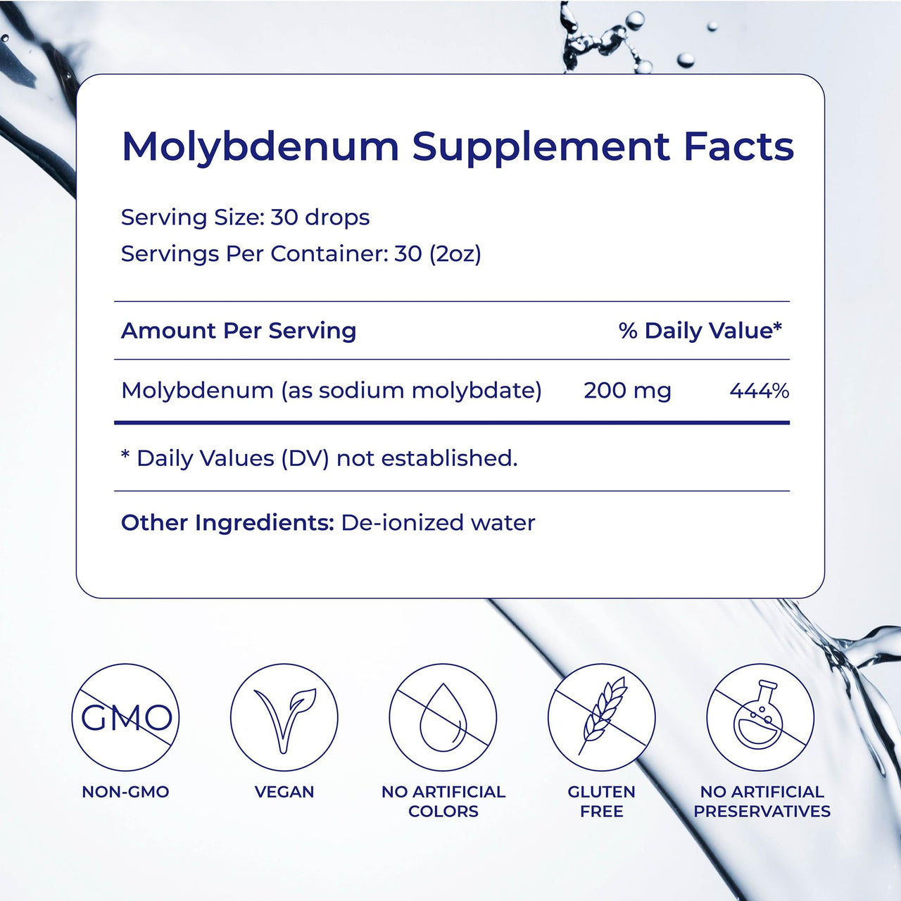 Eidon Ionic Minerals Liquid Molybdenum Supplement - Liquid Ionic Minerals, Molybdenum Concentrate Drops for Women & Men, No Added Sugars, Supports Biological Processes, Mineral Supplements - 2 oz