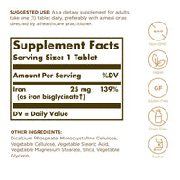 Thumbnail for Solgar Chelated Iron - 100 Tablets, Pack of 2 - Gentle on Your Stomach - Non-GMO, Vegan, Gluten Free, Dairy Free, Kosher - 200 Total Servings