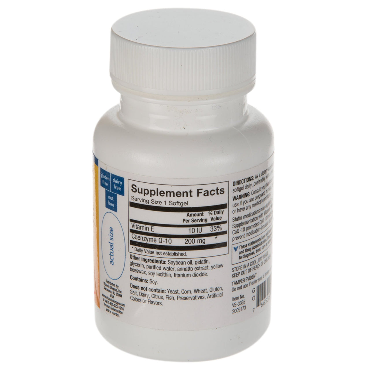 The Vitamin Shoppe CoQ10 200mg Beneficial for Those Taking Statins – Supports Heart Cellular Health and Healthy Energy Production, Essential Antioxidant – Once Daily (30 Softgels)