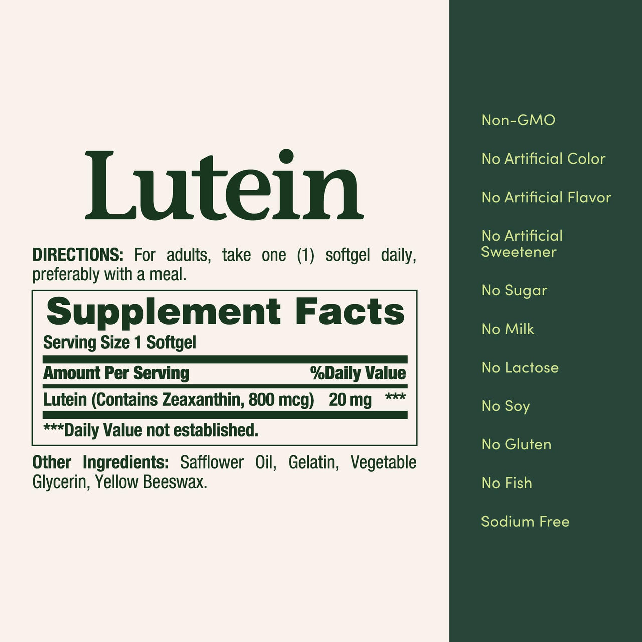 Nature's Bounty Lutein Pills, Eye Health Supplements and Vitamins, Support Vision Health, 20 mg, 40 Softgels