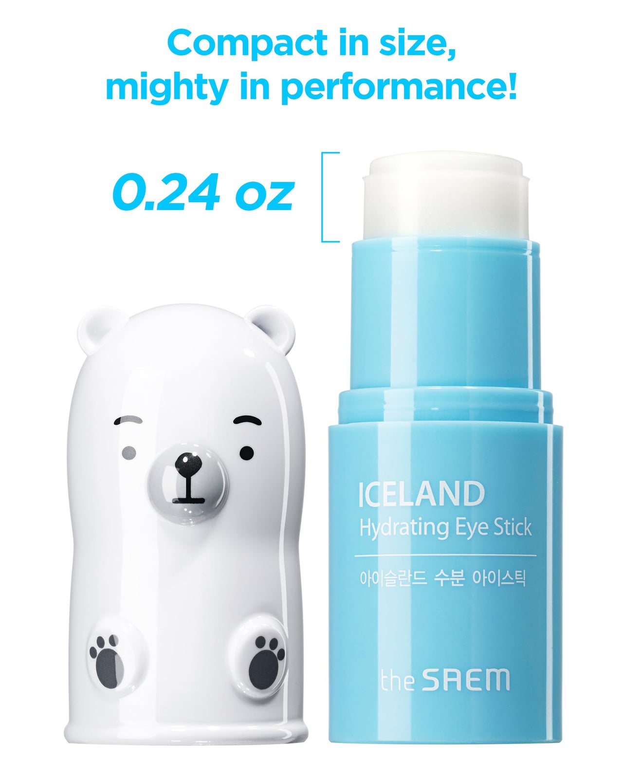 THESAEM Iceland Hydrating Eye Stick 0.24oz - Cooling Balm for Dark Circles and Puffiness – Under Eye Treatment - Reduce Wrinkles and Moisturizing - Minimize Dark & Puffy Eyes - Aqua Scent