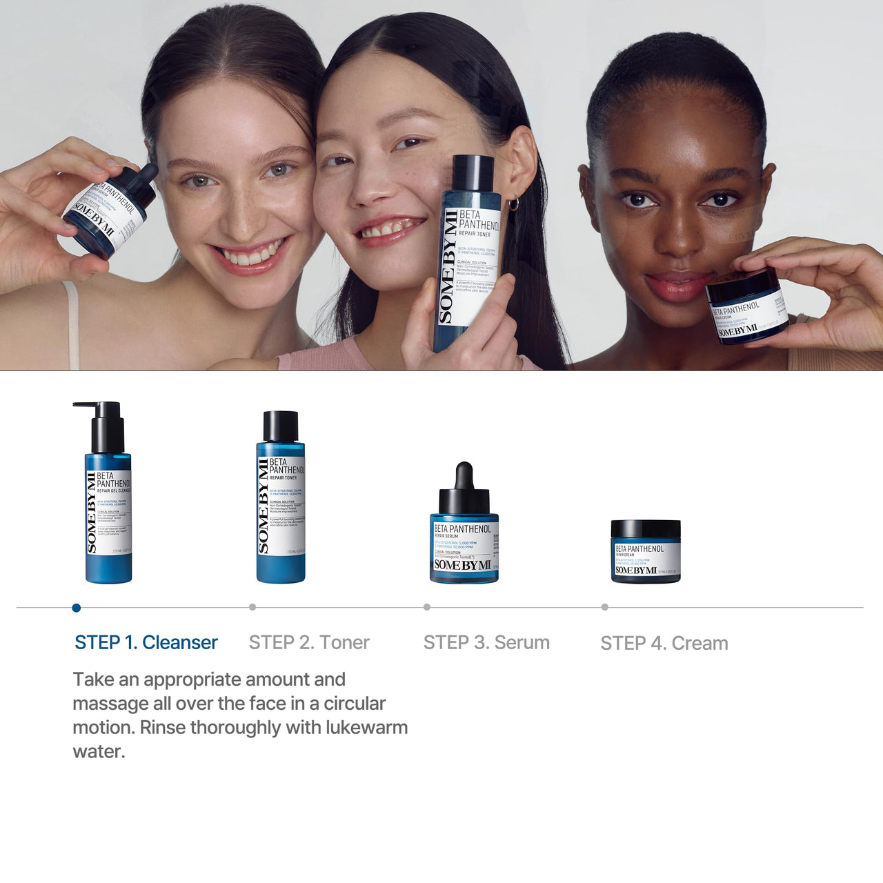 SOME BY MI - Beta-Panthenol Repair Gel Cleanser, 17 Amino Acids, pH Balancing, Moisturizing, Daily Use