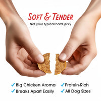 Thumbnail for Farmland Traditions Dogs Love Chicken Jerky Dog Treats with Only 3 Ingredients and No Fillers, 6 Ounce Bag