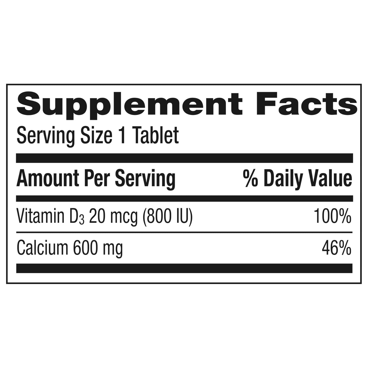 Caltrate 600 Plus D3 Calcium and Vitamin D Supplement Tablets, Bone Health Supplements for Adults - 120 Count