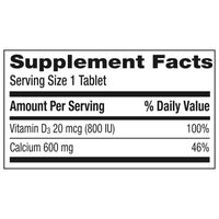 Thumbnail for Caltrate 600 Plus D3 Calcium and Vitamin D Supplement Tablets, Bone Health Supplements for Adults - 120 Count