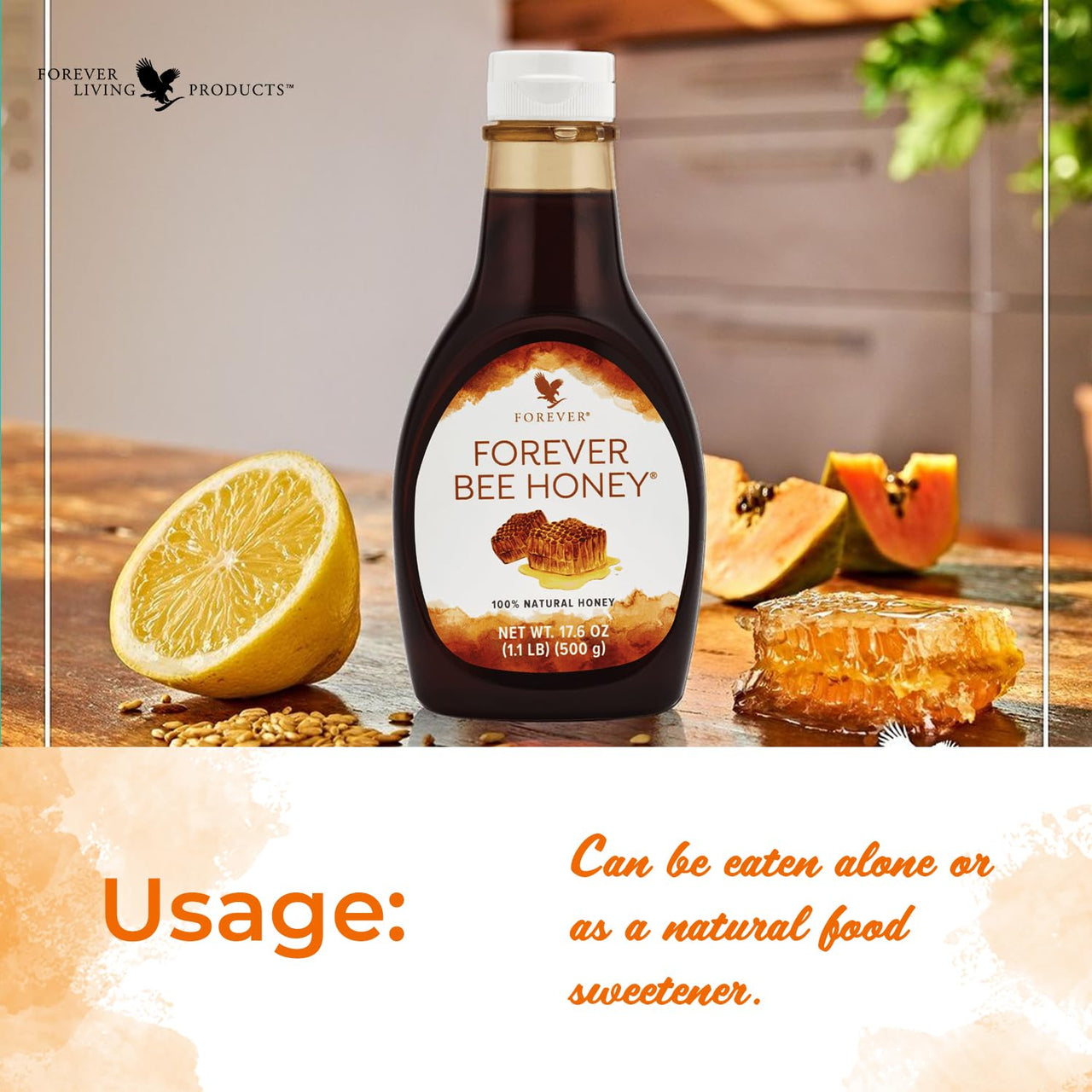 Forever Living - Bee Honey - Responsibly Harvested Mountain Honey with Rich, Smooth and Complex Flavor - Gluten-Free - 17.6 oz
