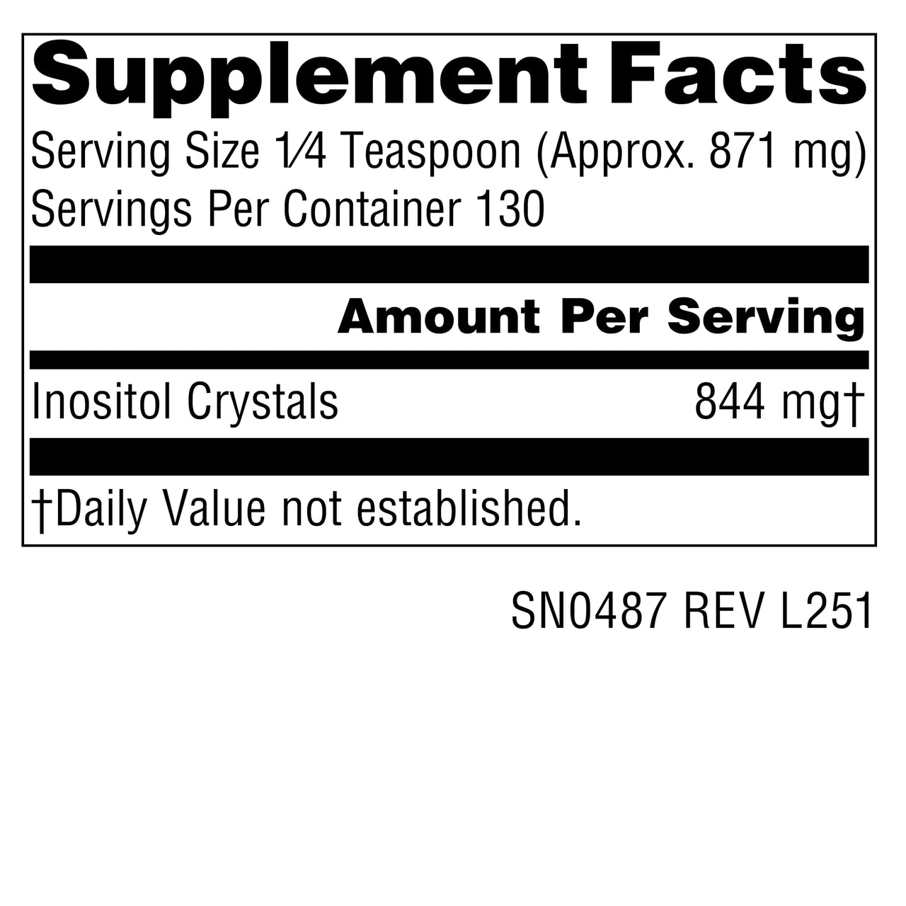 Source Naturals Pure Inositol, Dietary Supplement - 4 oz Crystals