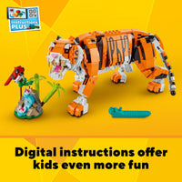 Thumbnail for LEGO Creator 3 in 1 Majestic Tiger Building Set, Transforms from Tiger to Panda or Koi Fish Set, Animal Figures, Collectible Building Toy, Gifts for Kids, Boys & Girls 9 Plus Years Old, 31129