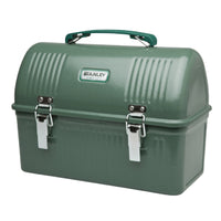 Thumbnail for Stanley Classic Lunch Box 10 qt | Vintage Metal Lunchbox | Durable Meal Container with Handle and Latch | Stores Food, Drinks, Thermos, Water Bottle | Hammertone Green