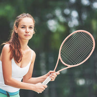 Thumbnail for MBFISH Tennis Racket - Super Value Set with Pre-Strung, Comfortable Handle, 27'' Tennis Racquet for Adults, Includes 3 Tennis Balls, 2 Overgrips and 1 Tennis Bag Coral Pink