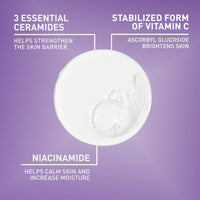 Thumbnail for CeraVe Brightening Vitamin C Facial Cleanser for Dull & Uneven Skin Tone with Stabilized Vitamin C, Niacinamide & Ceramides, Hydrating & Exfoliating, Fragrance-Free, Safe for Sensitive Skin, 8oz