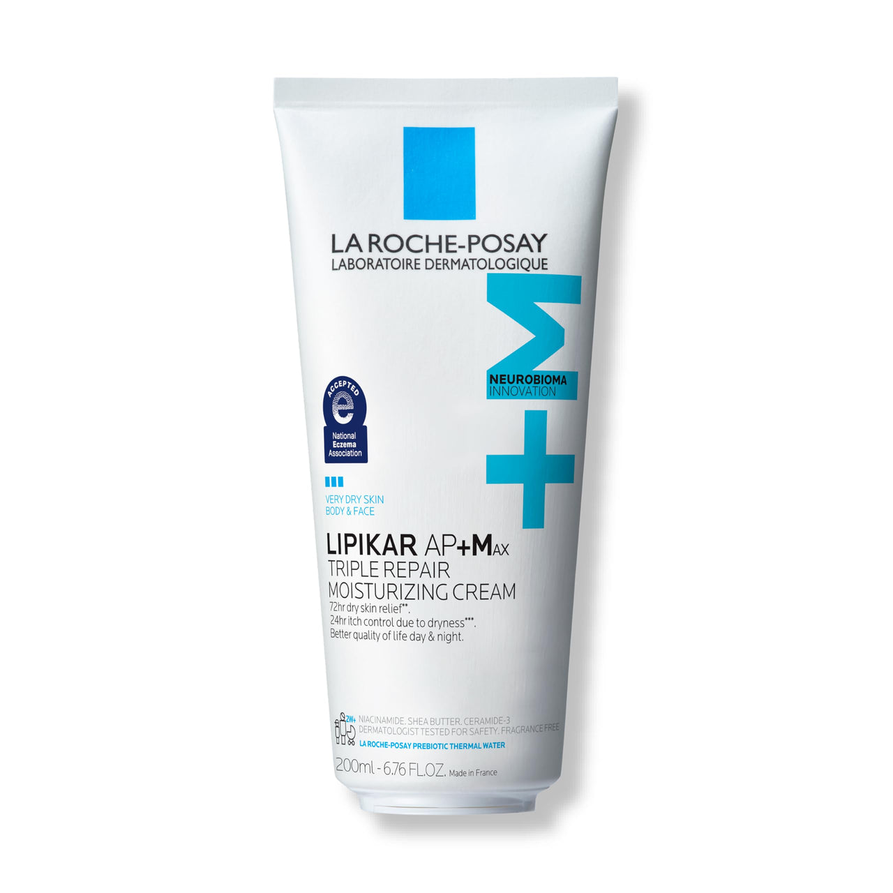 La Roche-Posay Lipikar AP+MAX Triple Repair Moisturizing Body Cream | Face & Body Lotion for Dry Skin with Shea Butter & Niacinamide | Gentle Moisturizer for Very Dry, Rough & Sensitive Skin, 200ml
