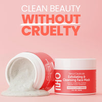 Thumbnail for SeoulCeuticals Korean Face Scrub - Exfoliating Face Mask Skincare K Beauty Mask for Glass Skin - Kaolin Clay + Charcoal Cream Exfoliant Mask 2oz