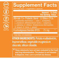 Thumbnail for The Vitamin Shoppe Ultimate 10+ Probiotics 13 Billion CFU - 10 Probiotic Strains for Digestive Health, Immune & Gut Support (30 Vegetable Capsule)