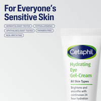 Thumbnail for Cetaphil Hydrating Eye Gel-Cream, With Hyaluronic Acid, 0.5 Fl oz, Brightens and Smooths Under Eyes, 24 Hour Hydration for All Skin Types, (Packaging May Vary)