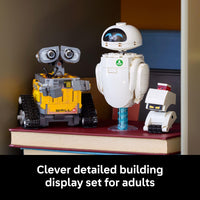Thumbnail for LEGO Disney & Pixar Wall-E & EVE Building Set for Adults, Ages 18+ - Home Office, Book Shelf, or Room Decor for Disney Fans - Gift Ideas for Men & Women - 43279