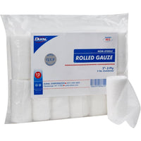 Thumbnail for Dukal Rolled Gauze Bandages, Non-Sterile, 3