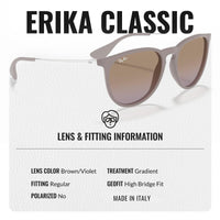 Thumbnail for Ray-Ban RB4171 ERIKA CLASSIC Phantos Shaped Non-Polarized Sunglasses for Women – Includes Official RAYBAN Eyewear Kit – Ideal Formal & Casual Wear Sunglasses – Brown/Violet Lens
