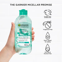 Thumbnail for Garnier Micellar Water with Hyaluronic Acid, Facial Cleanser & Makeup Remover, Hydrating and Plumping, For All Skin Types, Vegan, Cruelty Free, 13.5 Fl Oz (400mL), 1 Count