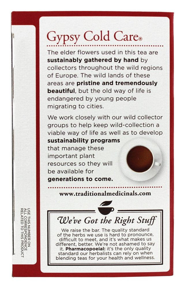 TRADITIONAL MEDICINALS TEAS Gypsy Cold Care Tea 16 Bag