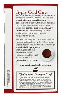 Thumbnail for TRADITIONAL MEDICINALS TEAS Gypsy Cold Care Tea 16 Bag