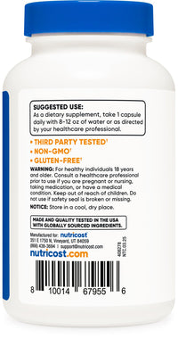 Thumbnail for Nutricost Vitamin B6 (Pyridoxine HCl) 100mg, 240 Capsules