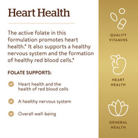 Thumbnail for Solgar Folate 1000 mcg, 120 Tablets - 1000 mcg Bio-active Metafolin - Vegan, Gluten Free, Dairy Free, Kosher - 120 Servings