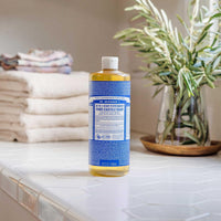 Thumbnail for Dr. Bronner's Pure-Castile Magic Liquid Soap - Made with Regenerative Organic Certified Oils- 18-in-1 Uses for Face, Body, Hand, Hair, Laundry & More- Vegan, Non-GMO- Body Wash- Peppermint,32oz