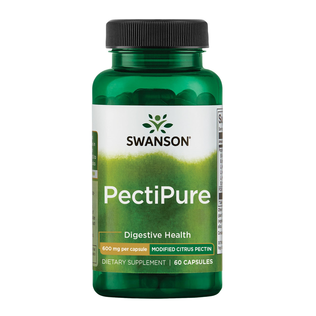 Swanson PectiPure Modified Citrus Pectin - Dietary Fiber for Cellular Health & Digestive Support* - Minimum of 82% Galacturonic Acid - Non-GMO - 60 Capsules